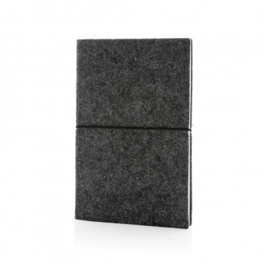 Logotrade corporate gift picture of: GRS certified recycled felt A5 softcover notebook