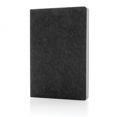 Logo trade business gift photo of: Phrase GRS certified recycled felt A5 notebook