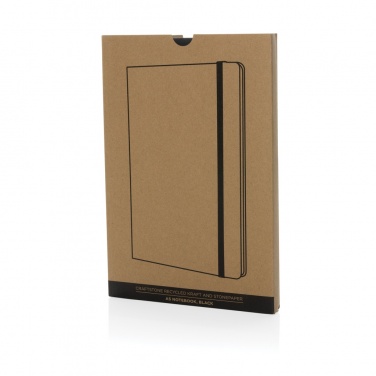 Logotrade promotional item picture of: Craftstone A5 recycled kraft and stonepaper notebook