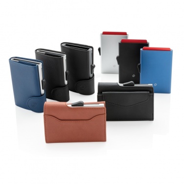 Logo trade corporate gifts image of: C-Secure aluminium RFID card holder