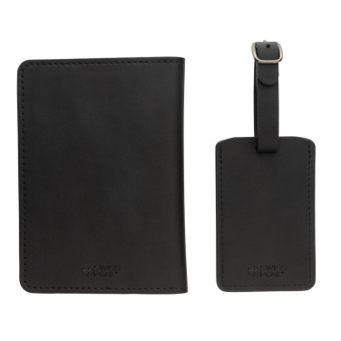 Logo trade promotional gifts picture of: Swiss Peak GRS recycled PU travel gift set