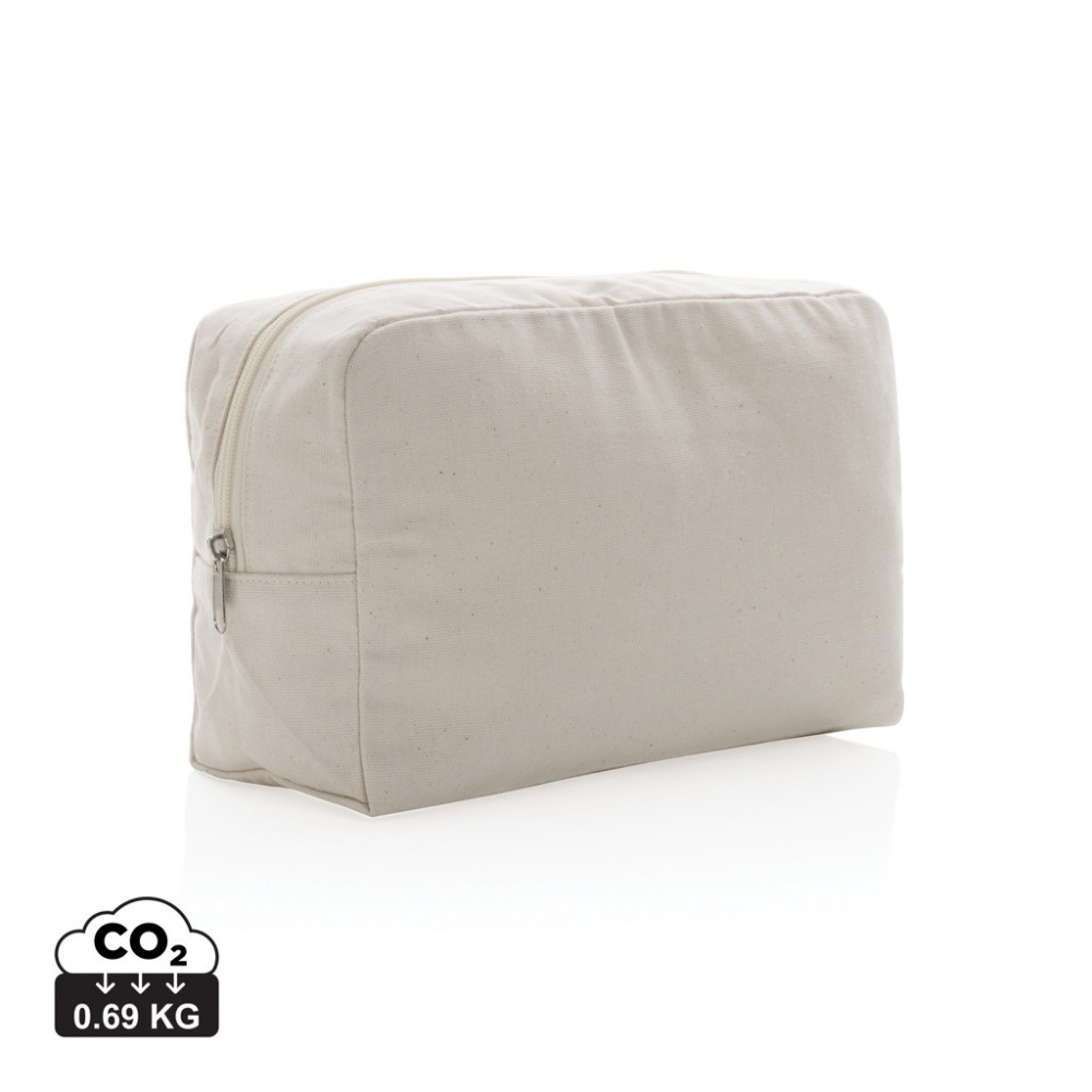 Logo trade promotional gift photo of: Impact Aware™ 285 gsm rcanvas toiletry bag undyed