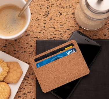 Logo trade advertising products image of: Cork secure RFID slim wallet
