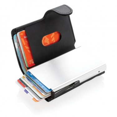 Logotrade advertising product image of: Standard aluminium RFID cardholder with PU wallet