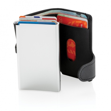 Logotrade promotional product picture of: Standard aluminium RFID cardholder with PU wallet