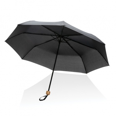 Logotrade corporate gifts photo of: 20.5" Impact AWARE™ RPET 190T Pongee bamboo mini umbrella
