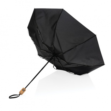 Logotrade advertising product picture of: 21" Impact AWARE™ RPET 190T bamboo auto open/close umbrella