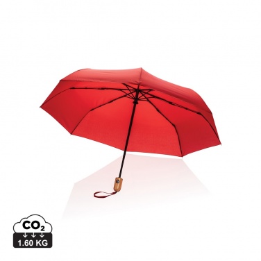 Logotrade promotional items photo of: 21" Impact AWARE™ RPET 190T bamboo auto open/close umbrella