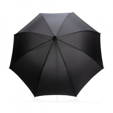 Logotrade promotional gift image of: 23" Impact AWARE™ RPET 190T auto open bamboo umbrella