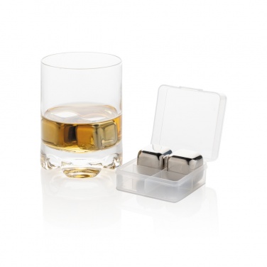 Logotrade promotional giveaway image of: Re-usable stainless steel ice cubes 4pc