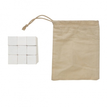 Logo trade promotional giveaways image of: Wooden brain game in canvas pouch
