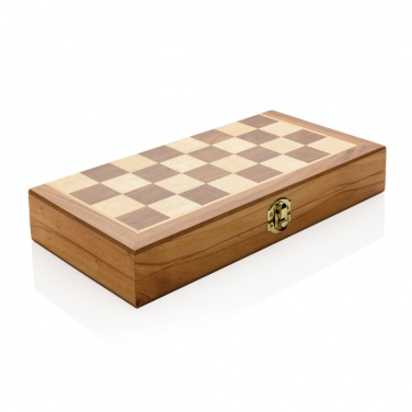 Logotrade promotional gift picture of: Luxury wooden foldable chess set