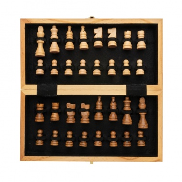Logo trade promotional gifts image of: Luxury wooden foldable chess set
