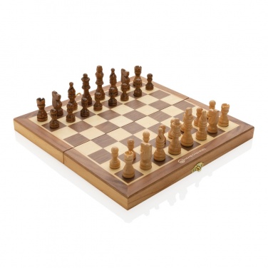 Logotrade promotional products photo of: Luxury wooden foldable chess set