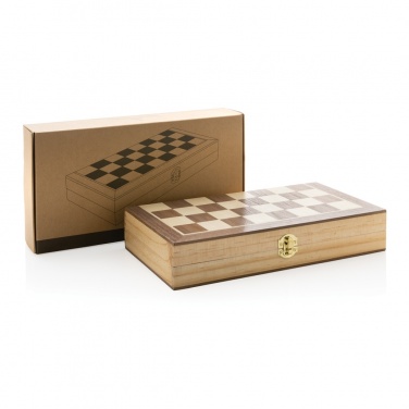 Logotrade advertising products photo of: Luxury wooden foldable chess set