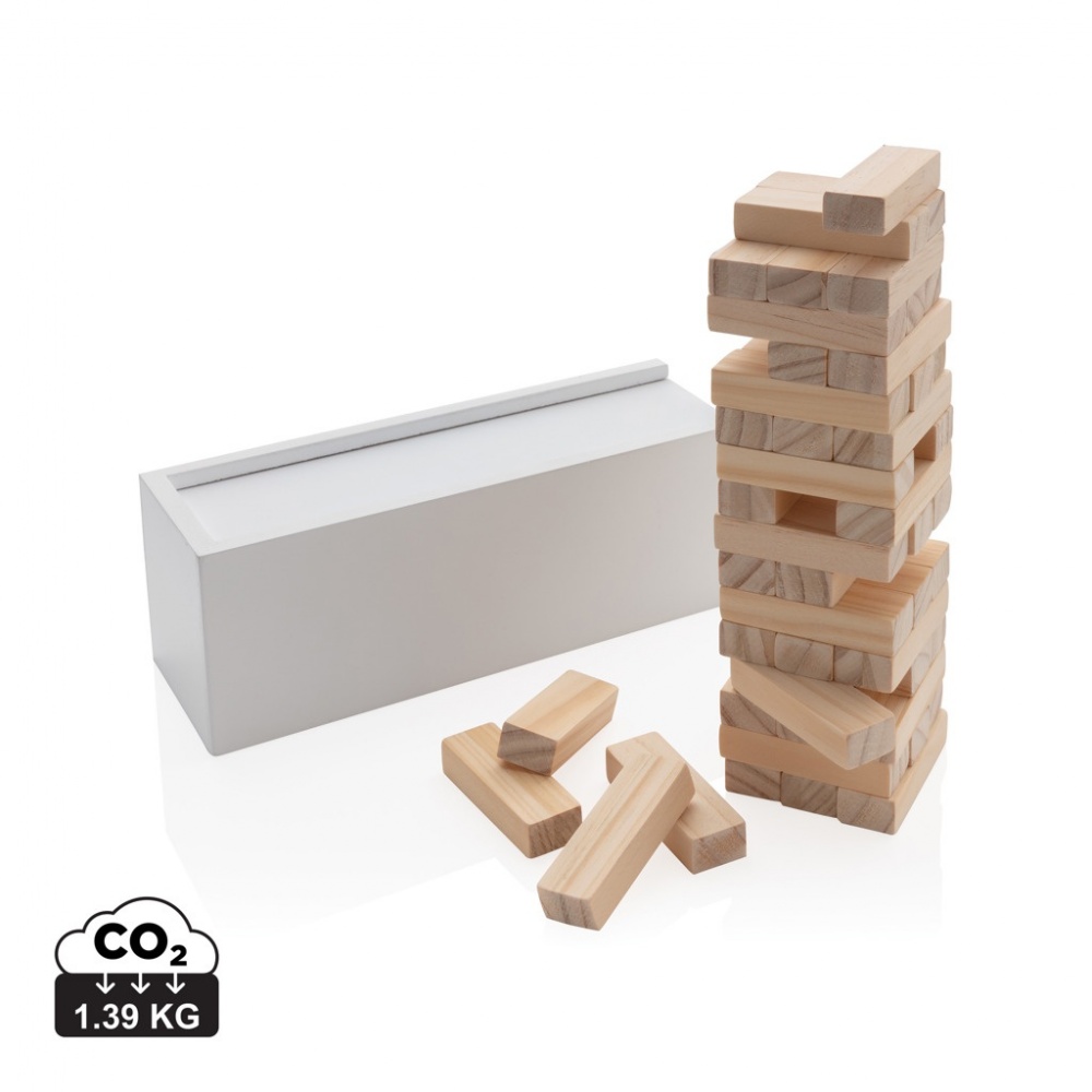 Logotrade promotional item image of: Deluxe tumbling tower wood block stacking game