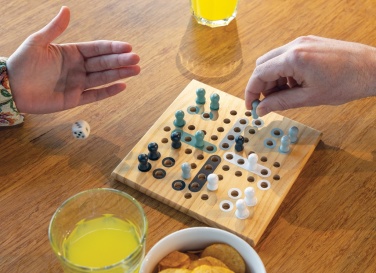Logo trade promotional merchandise photo of: Claire wooden Ludo game