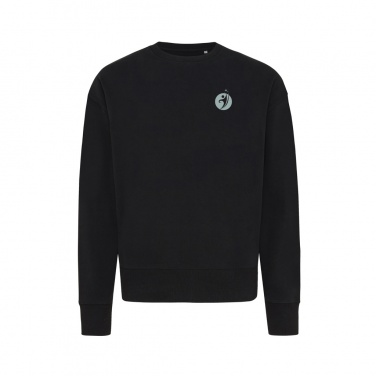 Logo trade business gifts image of: Iqoniq Kruger relaxed recycled cotton crew neck