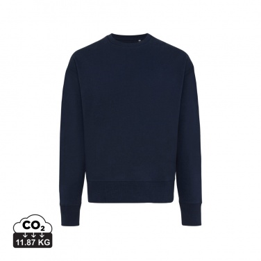 Logo trade advertising products image of: Iqoniq Kruger relaxed recycled cotton crew neck