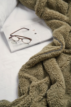 Logo trade business gifts image of: VINGA Maine GRS recycled double pile blanket