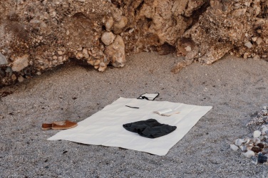 Logo trade advertising product photo of: VINGA Volonne AWARE™ recycled canvas picnic blanket