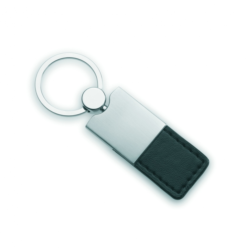Logotrade advertising product image of: PU and metal key ring Helsinki
