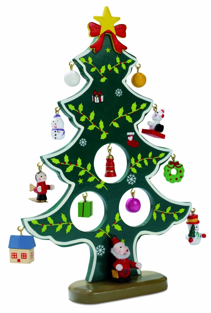 Logo trade promotional gifts image of: Wooden xmas tree decoration