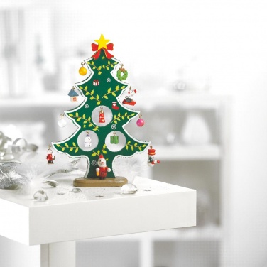 Logotrade promotional merchandise picture of: Wooden xmas tree decoration