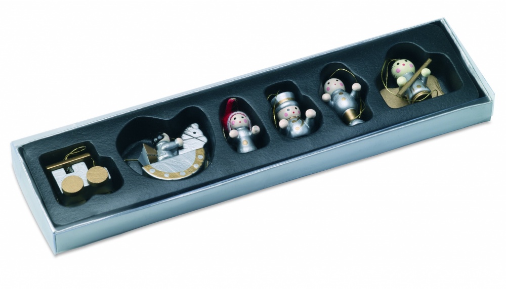 Logo trade promotional merchandise photo of: Set of 6 Xmas decoration