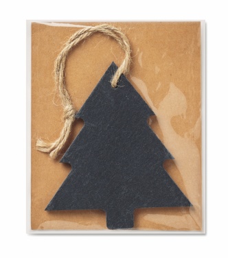 Logo trade corporate gifts picture of: Slate xmas hanger tree