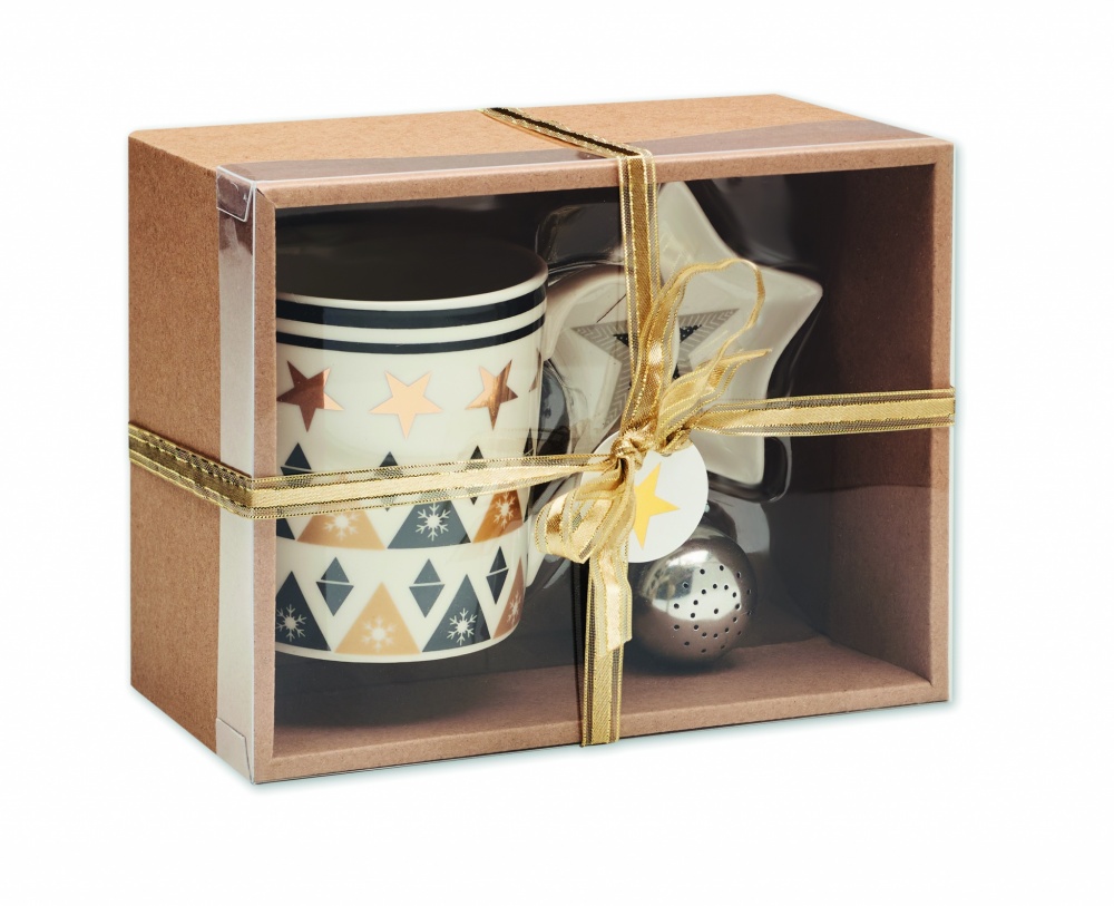 Logo trade advertising products image of: Mug mini plate filter in box
