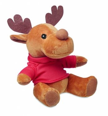 Logo trade business gift photo of: Plush reindeer with hoodie