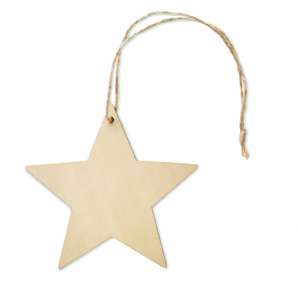 Logotrade corporate gift image of: Wooden star shaped hanger