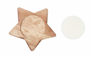 Logotrade promotional gift image of: Candle on star wooden base