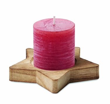 Logotrade promotional merchandise picture of: Candle on star wooden base