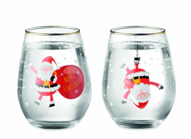 Logotrade promotional item picture of: Set of 2 Christmas glasses