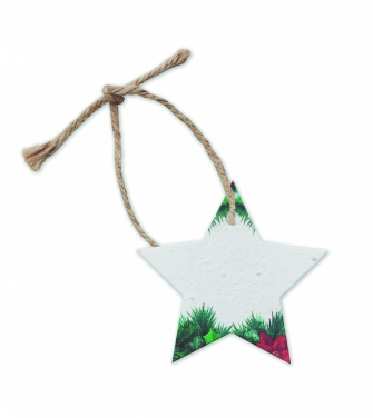 Logo trade business gifts image of: Seed paper Xmas ornament
