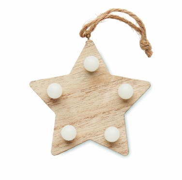 Logotrade promotional giveaway image of: Wooden weed star with lights