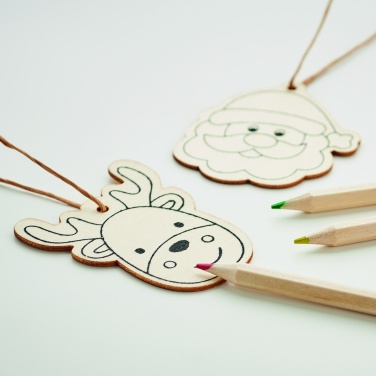 Logo trade promotional products image of: Drawing wooden ornaments set