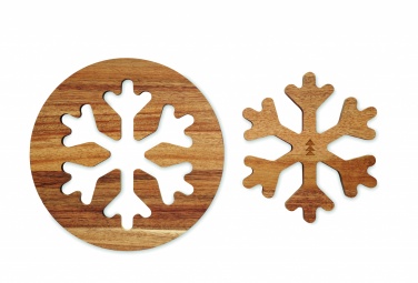 Logotrade corporate gift image of: Acacia wooden pot holders set
