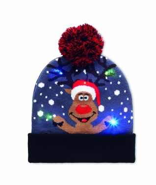 Logotrade promotional giveaway image of: Christmas knitted beanie LED