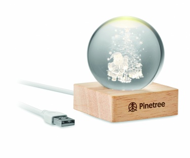 Logo trade promotional gifts picture of: Christmas LED crystal ball