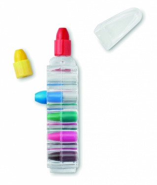 Logo trade promotional gift photo of: Set of 6 wax crayons