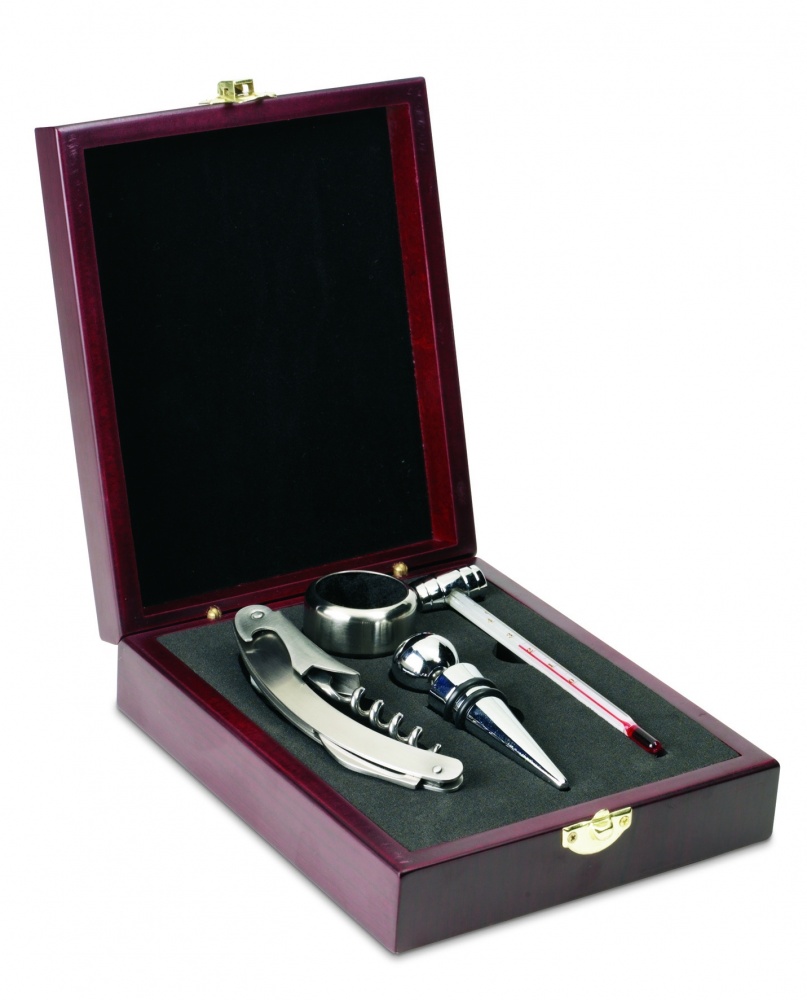 Logo trade promotional items picture of: Classic wine set in wooden box