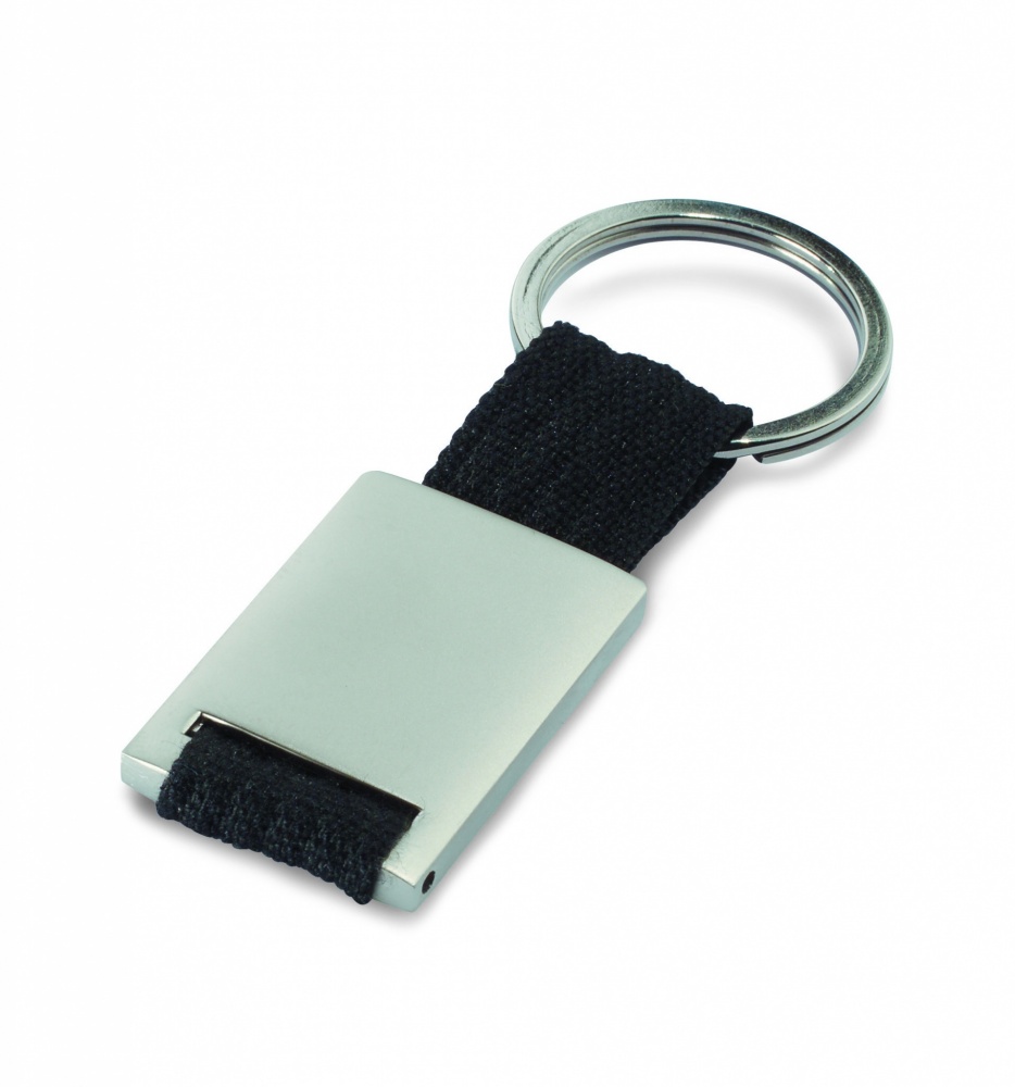 Logo trade promotional gifts picture of: Metal rectangular key ring Espoo