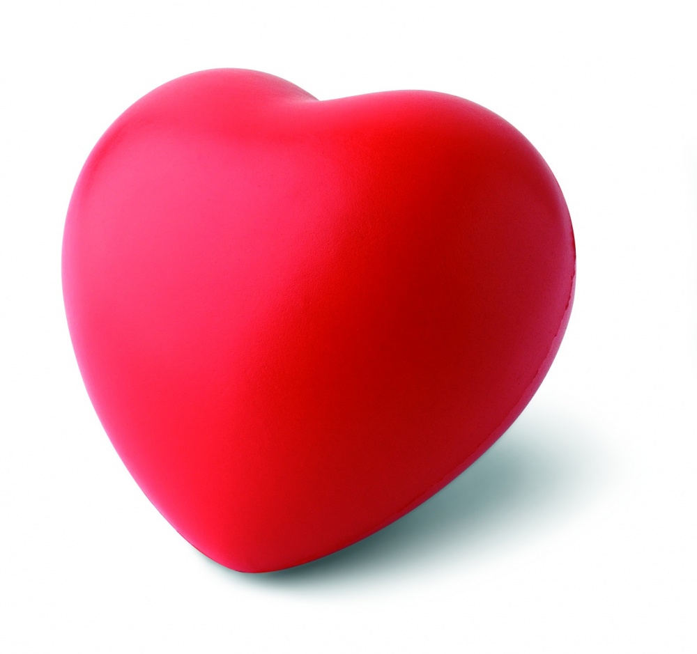 Logo trade promotional giveaways image of: Anti-stress heart PU material