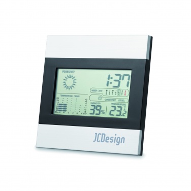 Logo trade promotional product photo of: Weather station and clock