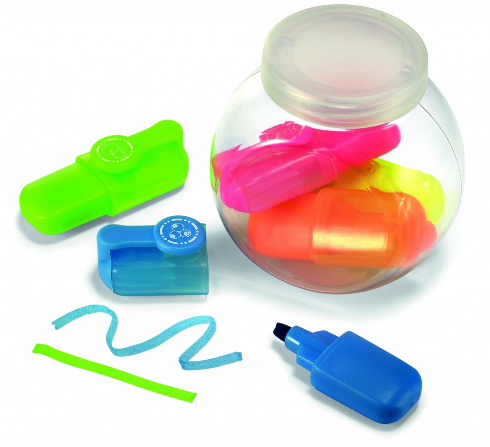 Logotrade business gift image of: 5 highlighters in container