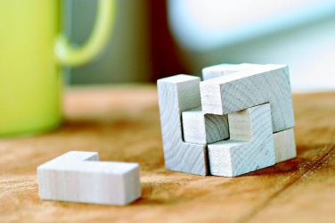 Logotrade advertising product picture of: Wooden puzzle in cotton pouch