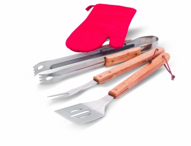 Logo trade promotional giveaways image of: BBQ apron with BBQ tools